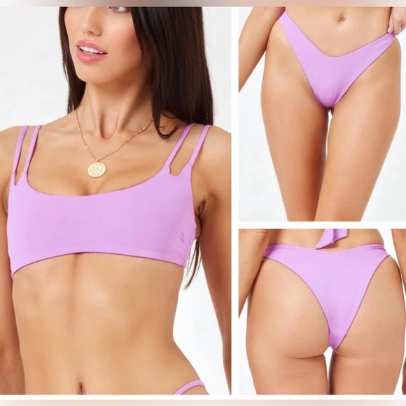 L*SPACE Set Zinnia Bikini Top and Camacho Bikini Bottom Classic Size L in Jewel - Picture 1 of 16
